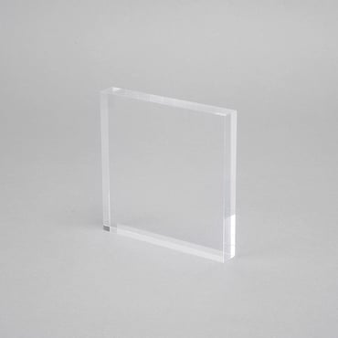 Large Acrylic Squared Block - Clear