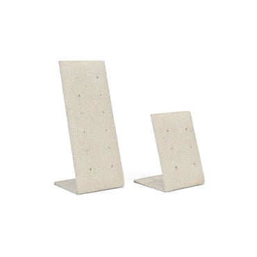 2 stud earring stands natural suede