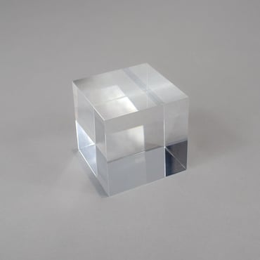 Small Acrylic Cube Block - Clear