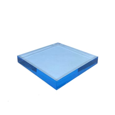 Large Acrylic Block - Clear Blue