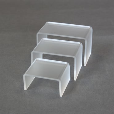 Set of 3 Acrylic Risers - Frosted