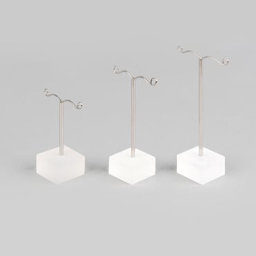 Large T-bar Acrylic Earring Stand- Frosted