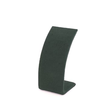 Curved Suede Stud Earring Stand - Racing Green