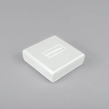 Flat single Ring block Shimmer White