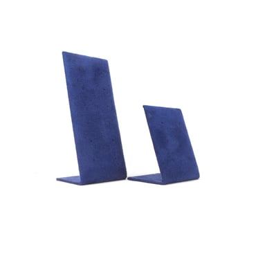 Set Of 2 Navy Suede Earring Stands | TJDC