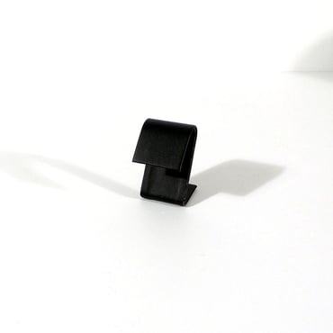 Small Leatherette Slanted Earring Stand - Black