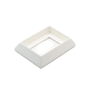 Small Rectangular Bevelled Frame - Gloss White