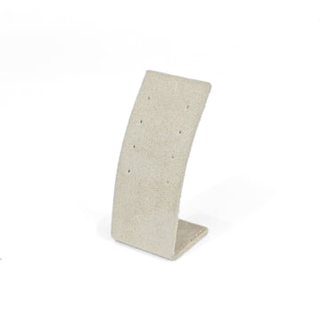 Curved Suede Stud Earring Stand - Natural Suede