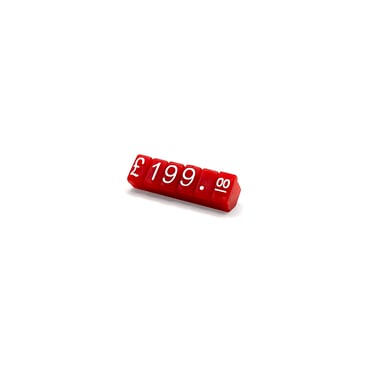 Pack of 130 Extra Small Price Cubes - Red
