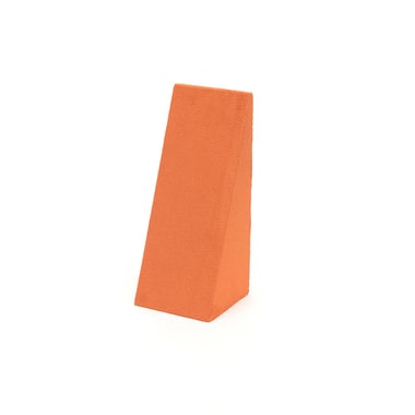 Large Suede Pendant Wedge - Orange