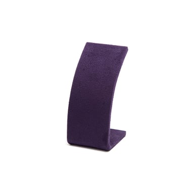 Curved Suede Stud Earring Stand - Purple