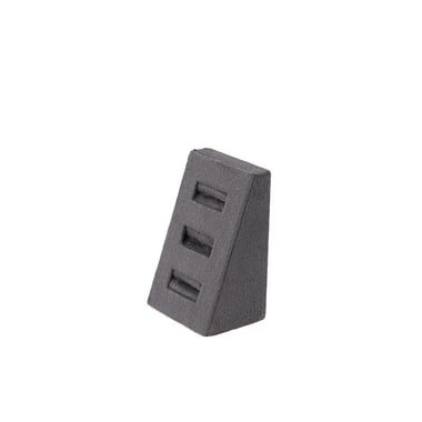 Suede 3 Ring Holder - Charcoal Grey 