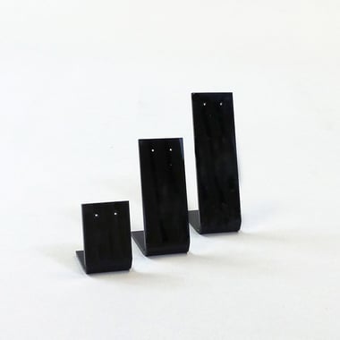Set of 3 Gloss Black Acrylic Earring Stands | TJDC