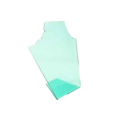 Medium Clear Green Acrylic Silhouette Neck Stand | TJDC