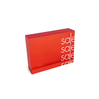 Sale Block - Translucent Red