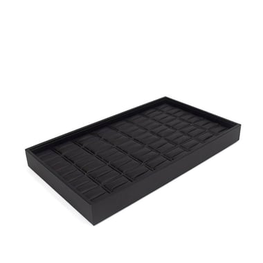 Leatherette 40 Ring Tray - Black