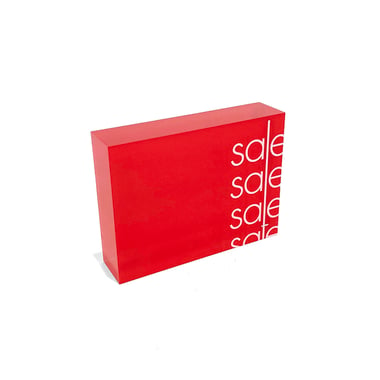 Sale Block - Solid Red