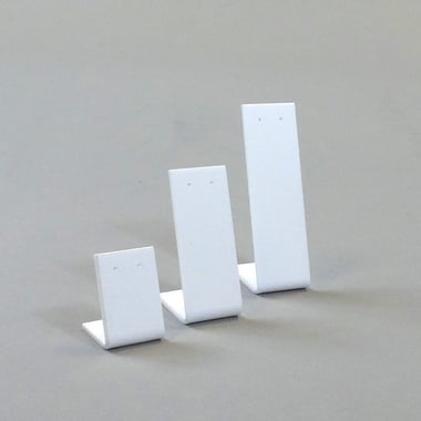 Set of 3 Gloss White Acrylic Earring Stands | TJDC