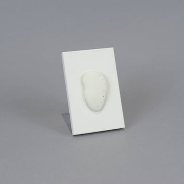 Magnetic Leatherette Ear With Block- White 