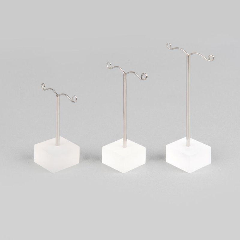 Medium T bar Acrylic Earring Stand Frosted