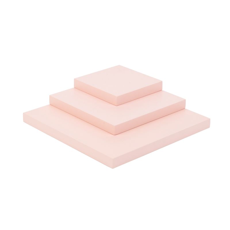 Pink wooden blocks top