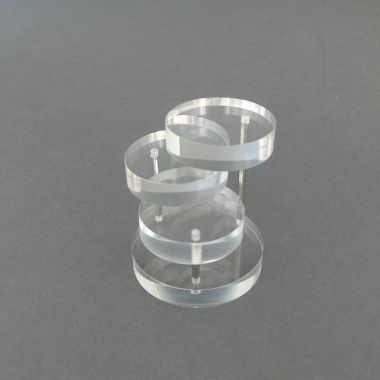 Small 3 Acrylic Tier Platform Stand - Clear