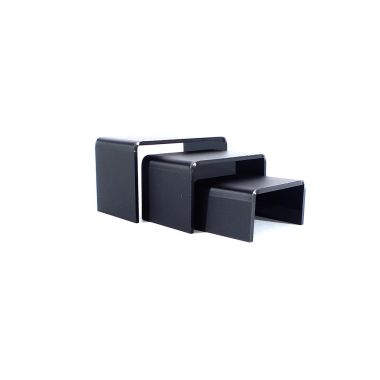 Set of 3 Acrylic Risers - Black
