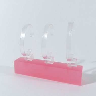 Triple Watch Stand - Frosted Pink