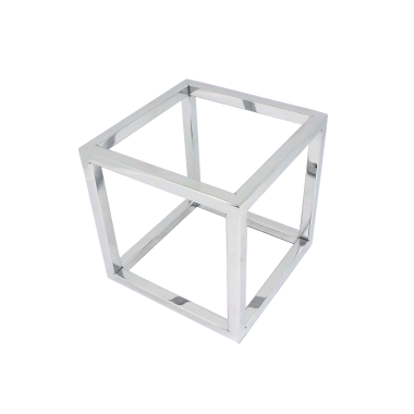 Small Chrome Square Display Cube