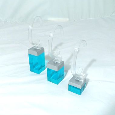 Set of Watch Stands - Clear Blue