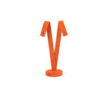 Large Suede Earring Stand - Orange
