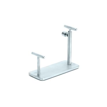 Small Brushed Chrome Shoe Stand