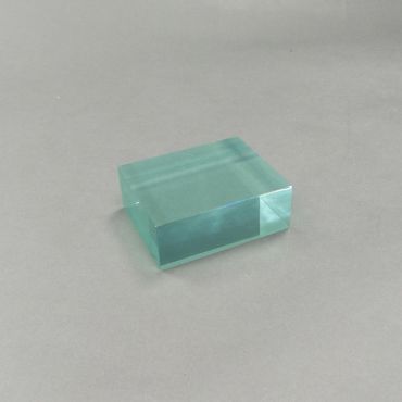 Large Acrylic Block - Clear Green