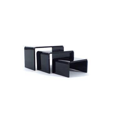 Set of 3 Acrylic Risers - Gloss Black