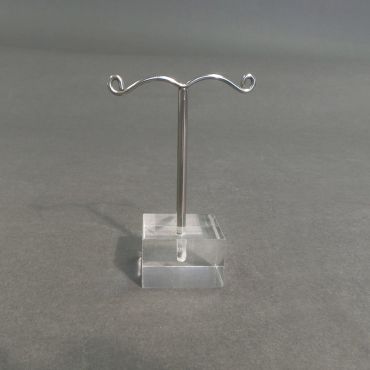 Small  T-bar Acrylic Earring Stand- Clear