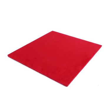 Scarlet Red Suede Square Baseboard | TJDC