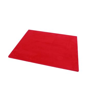 Scarlet Red Suede Square Baseboard | TJDC