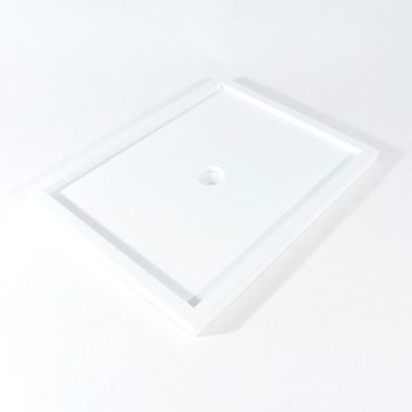 White Wooden Fabric Baseboard Base Frame - White