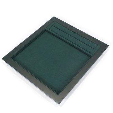 Square Racing Green Suede Presentation Tray 