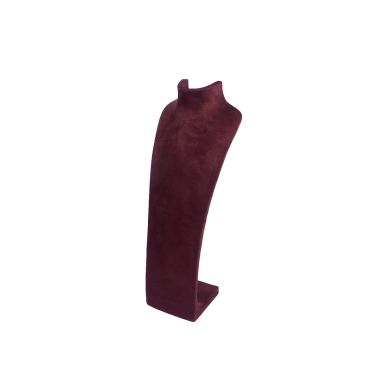Large Suede Neck Stand - Burgundy