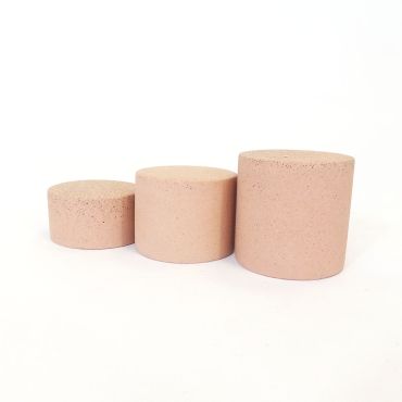 Light Pink Set Of 3 Small Concrete Risers | TJDC