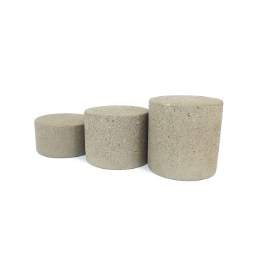Light Grey Set Of 3 Small Concrete Risers | TJDC