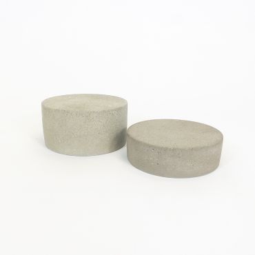Set Of 2 Light Grey Concrete Risers | TJDC